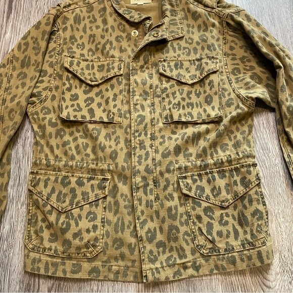 Frame cheetah print cargo jacket size small - Picture 3 of 14